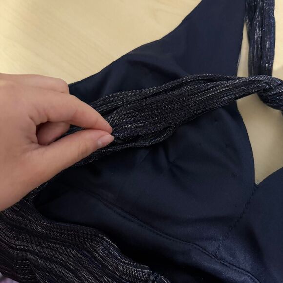 Navy and silver ombré maxi dress by Betsy & Adam - Picture 8 of 8